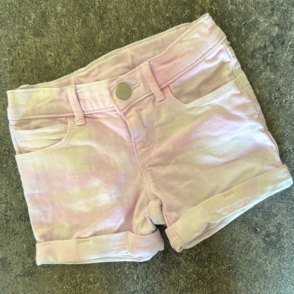 Old navy Pink Tie Dye Adjustable Jean Shorts size 4T
